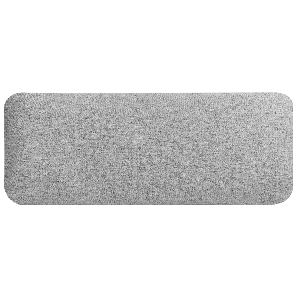 Divano 4 posti in tessuto minimalista Poliestere Gambe in metallo Braccioli grigio