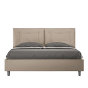 Letto imbottito Matrimoniale 160x190 cm Annalisa - Similpelle,Tortora,Contenitore
