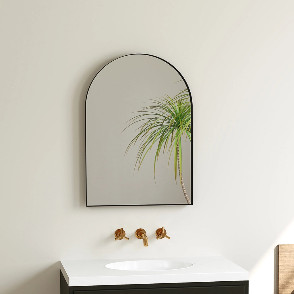 Specchio Bagno ¨C Minimal ¨C Nero Aluminium 50x70