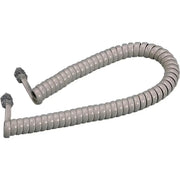PROLUNGA TELEFONICA 2,4MT CAVO ESTENSIBILE A 4 CONDUTTORI - 2 PLUG 4/4 C - COLORE BIANCO