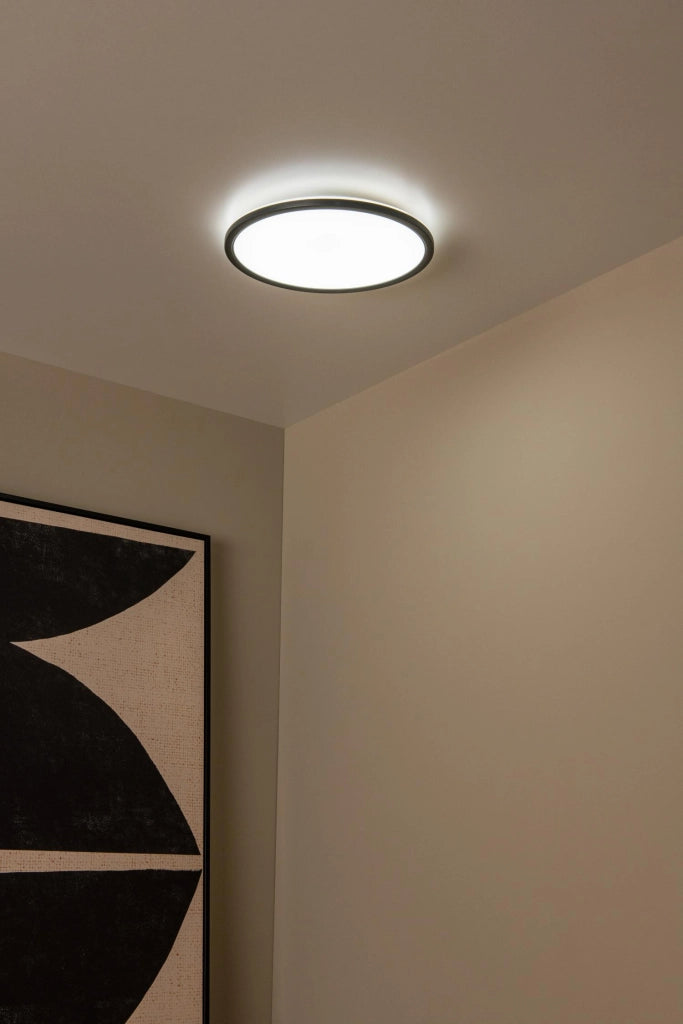 Plafoniera LED rotonda nera IP44 RGB 20W Castor Lucide