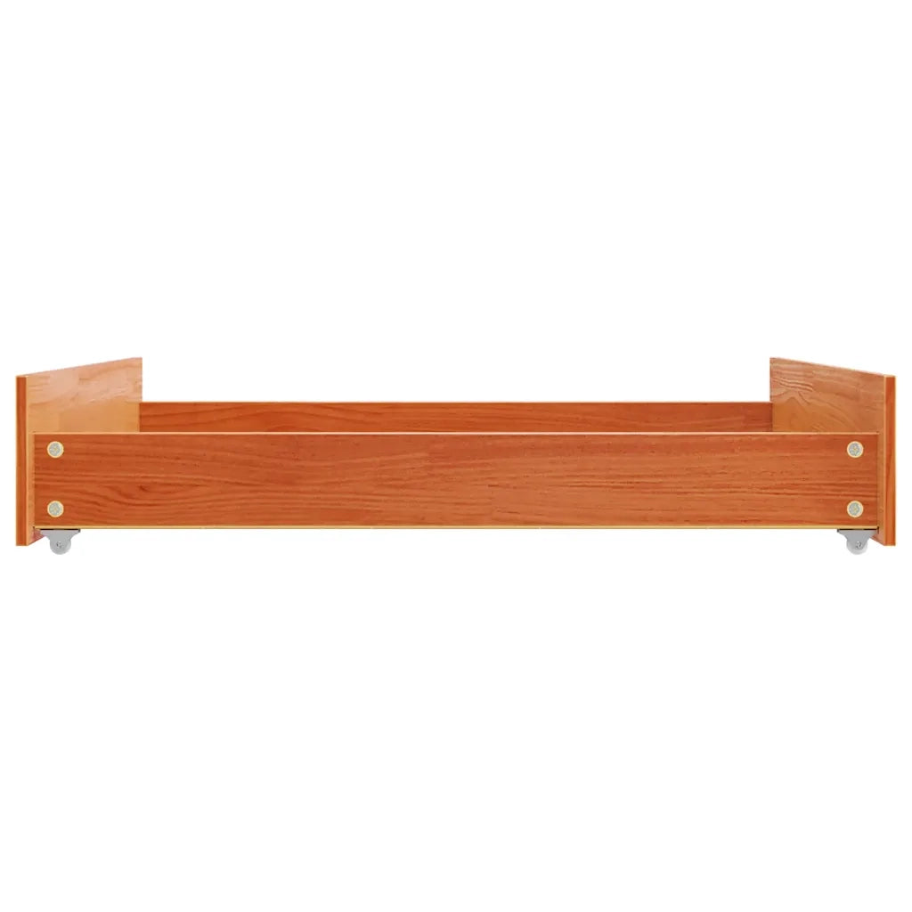 Cassetti per Letto 2 pz Marrone Cera in Legno Massello di Pino CFW1973604