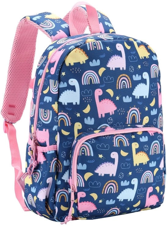 Zak da Scuola per Bambini 3-6 anni - Borsa per Ragazzi/Ragazze - Borsa per la Scuola dell'Infanzia - A4 - Pieghevole - Cinturino con Borchie - Comodo e Leggero - Borsa per Bambini