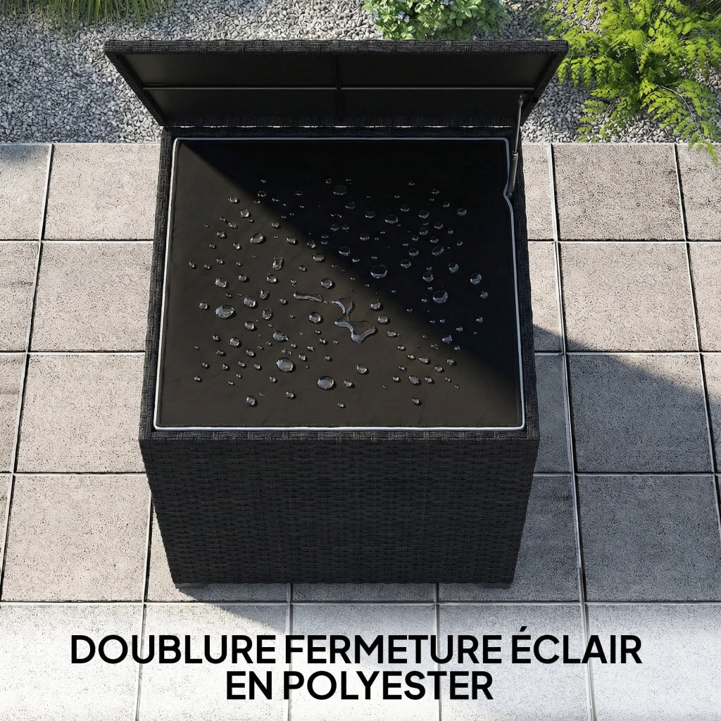 Coffre da giardino in resina ¨C zephmum ¨C 72x72x70cm nero