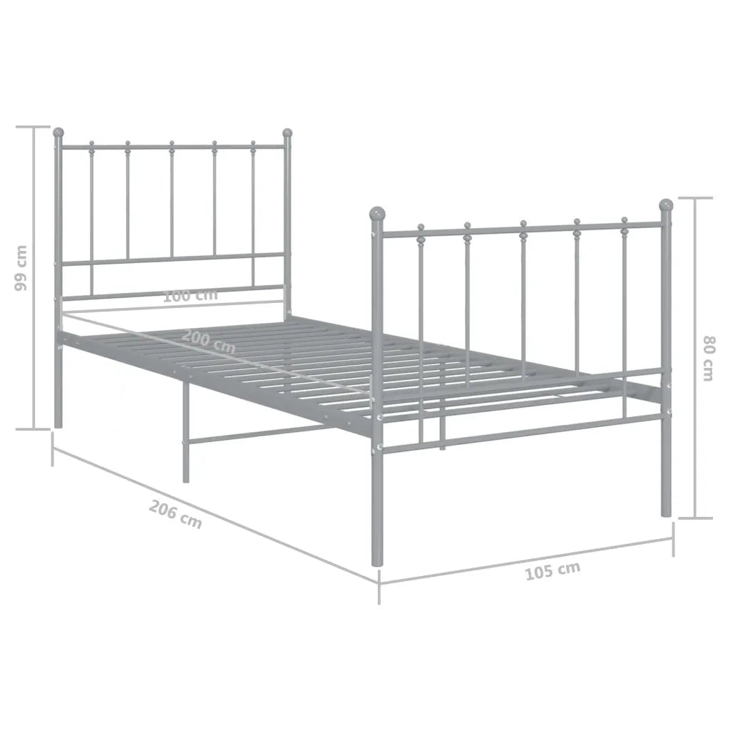 Giroletto Grigio in Metallo 100x200 cm cod mxl 60892