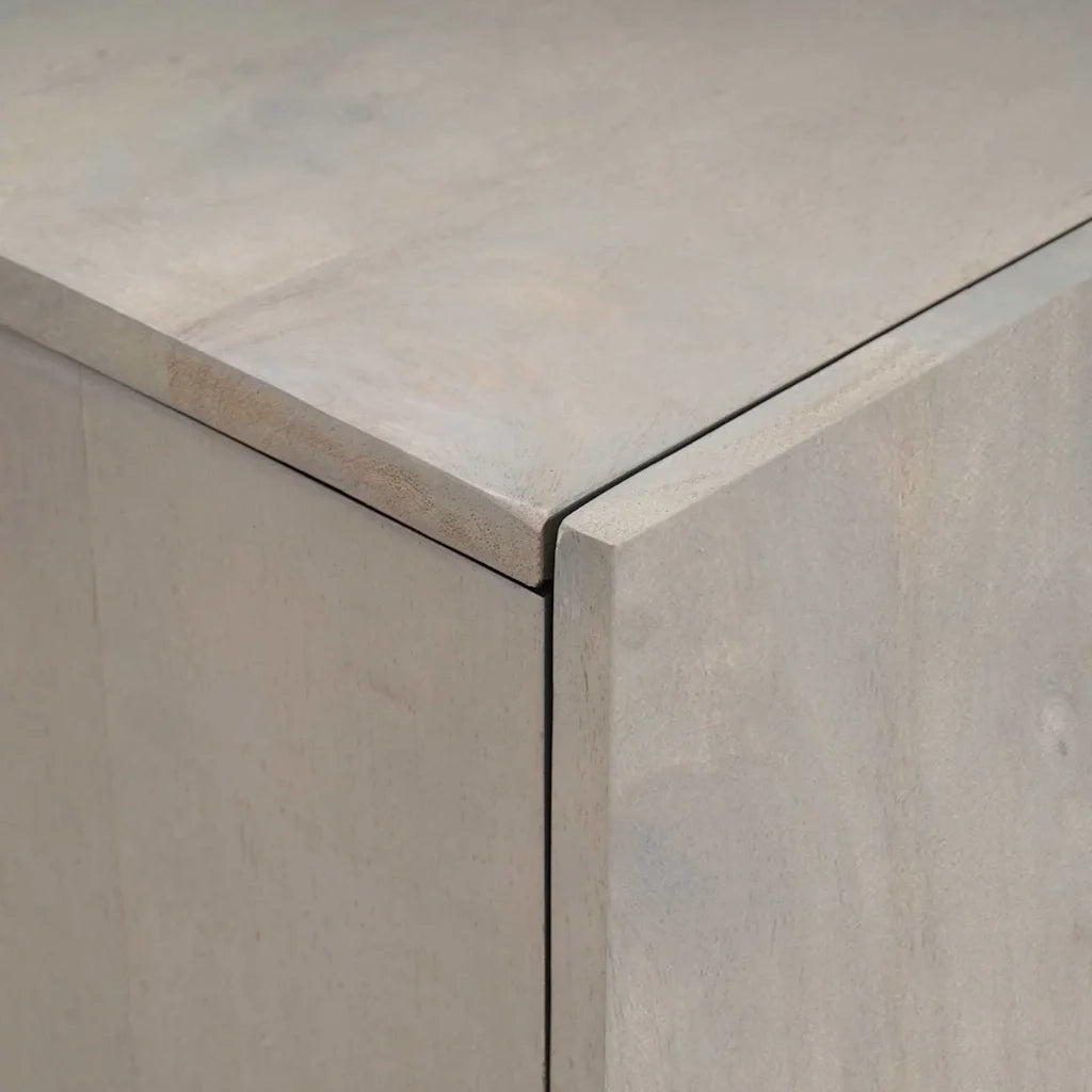 Credenza-Buffet-Armadio da cucina Grigio e Oro 60 x 33 x 100 cm Legno di mango massello