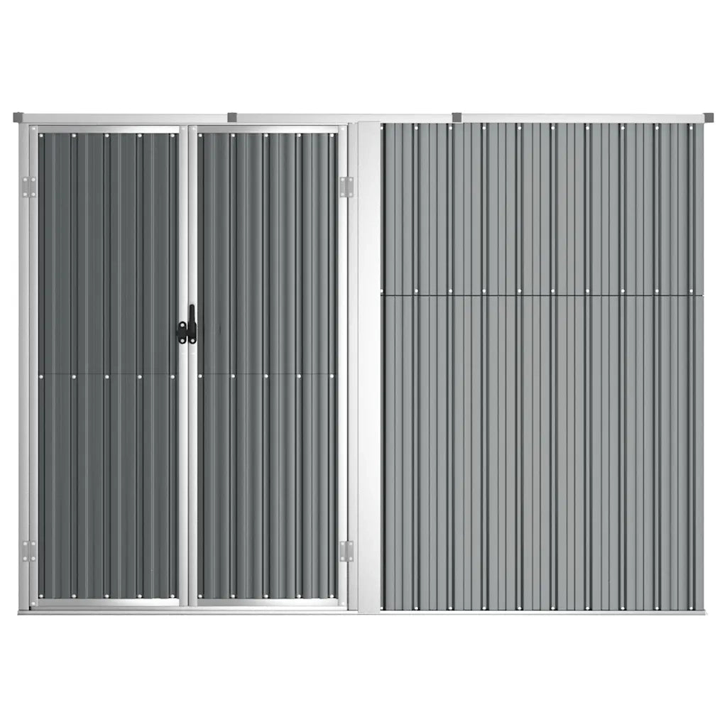 Capanno per Attrezzi Grigio 225x89x161 cm in Acciaio Zincato 316214