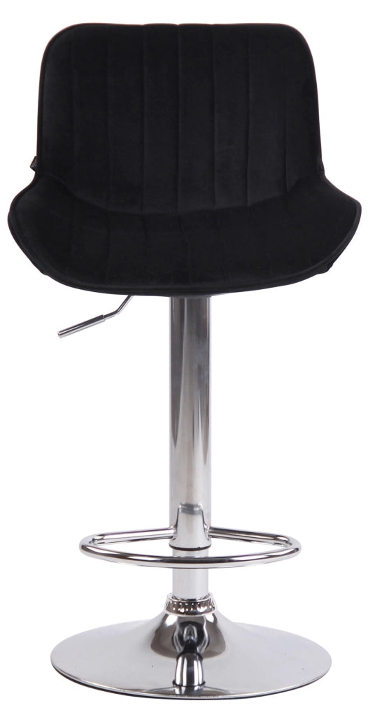 Set di 2 sgabelli da bar Lentini Velvet nero,cromo