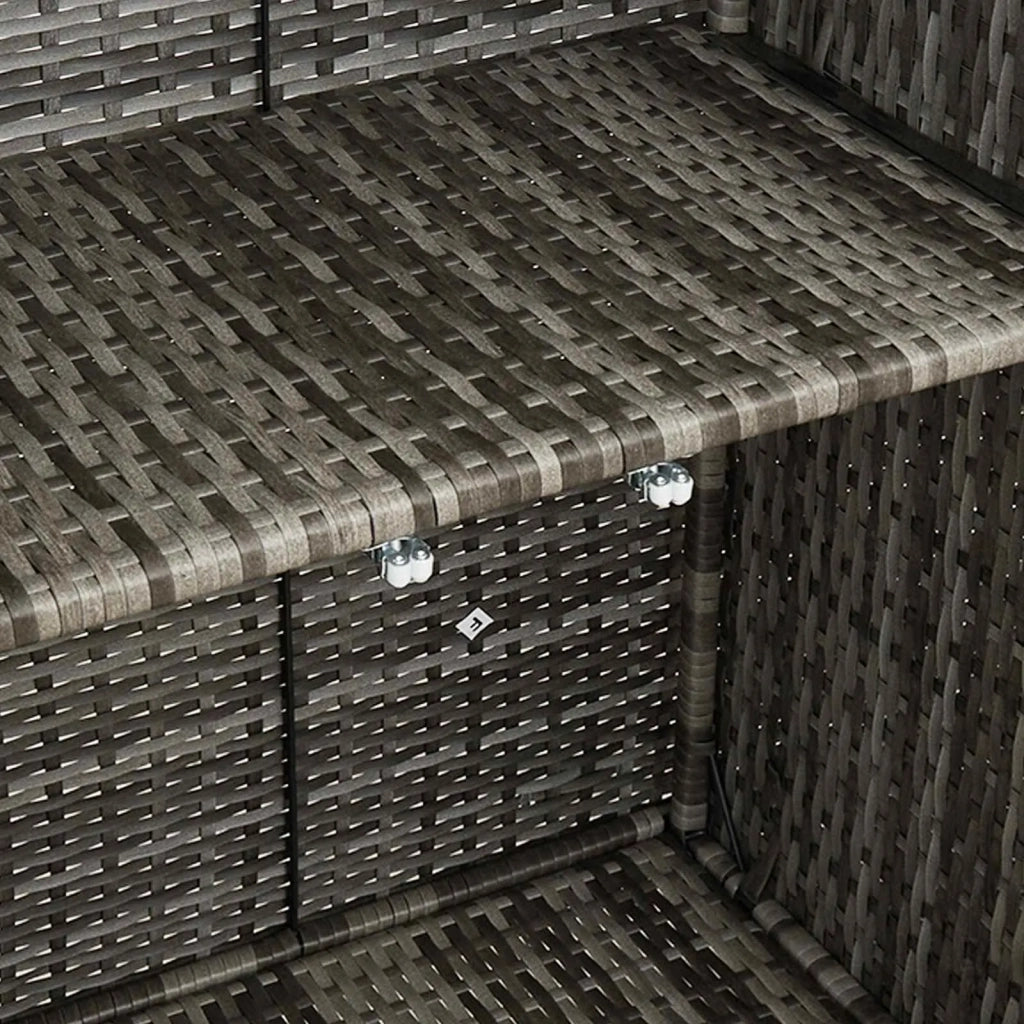 Armadio con lo scaffale Grigio 100 x 36 x 102 cm Rattan CFW3070772