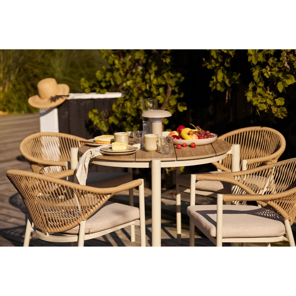 Lampada da Tavolo Ramsey, Beige, Metallo, 18x18x21,5 cm