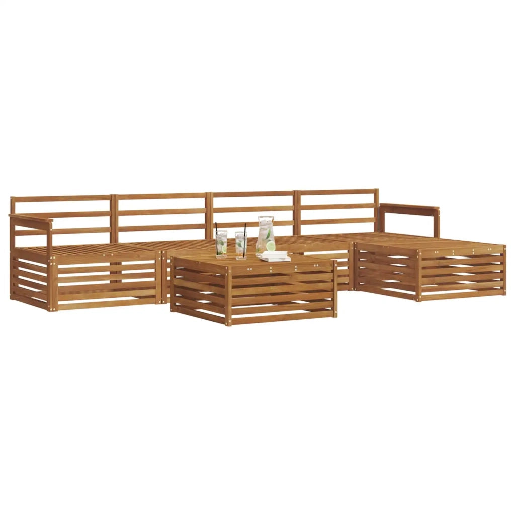 Set di divani da esterno 6 pcs Naturale