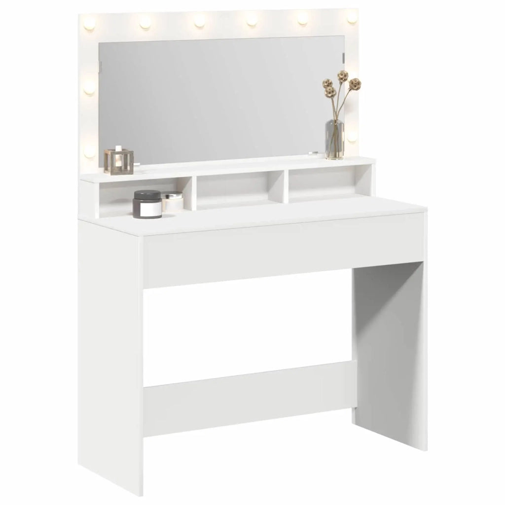 Toeletta | Tavolo da Trucco Bianco 100 x 41 x 135 cm Legno multistrato
