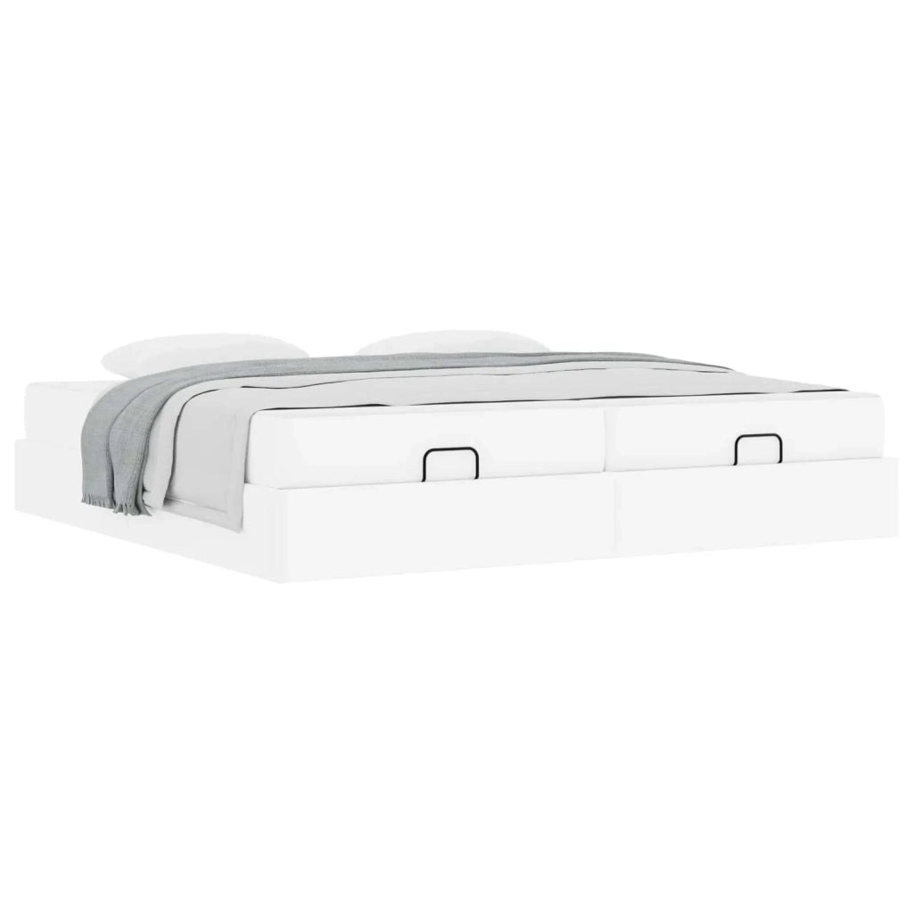 Struttura letto con materasso con materasso 2 pcs Bianco PVC 3399442