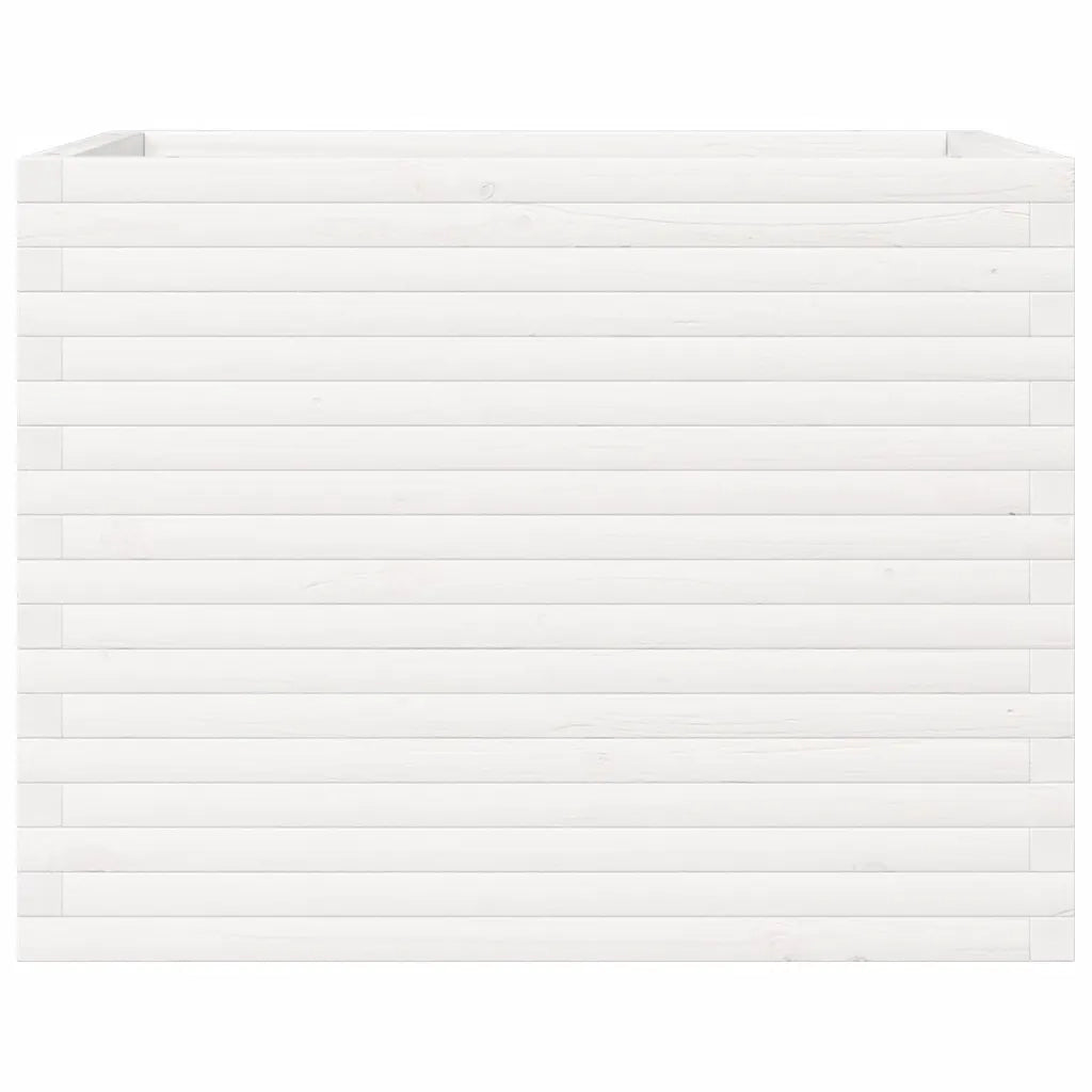 Fioriera da Giardino Bianca 90x60x68,5cm Legno Massello di Pino
