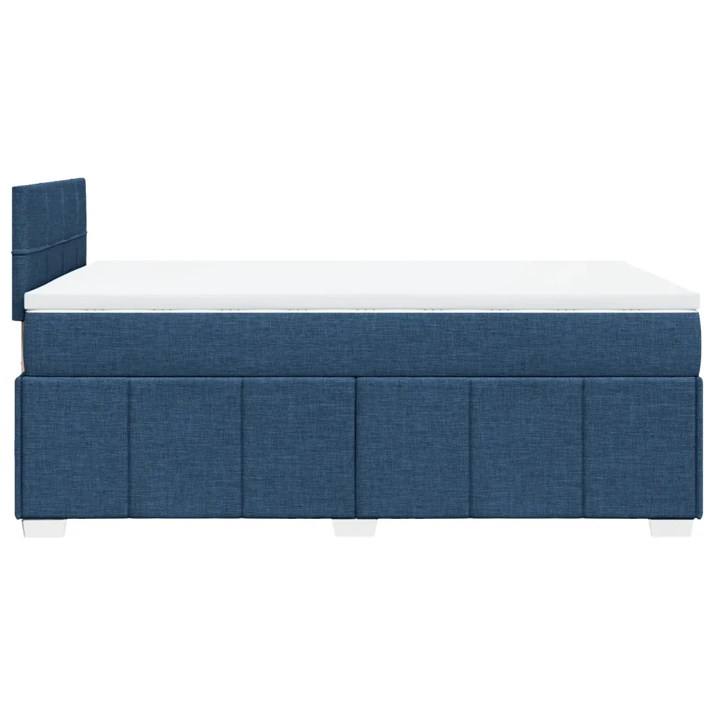 Giroletto a Molle con Materasso Blu 120x190 cm in Tessuto