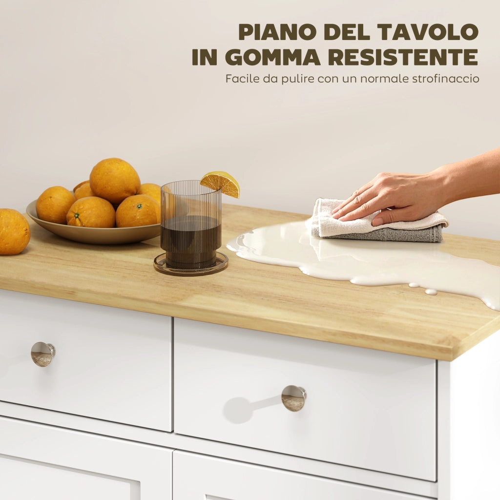 Credenza Bassa ¨C zephmum ¨C Bianco e Legno