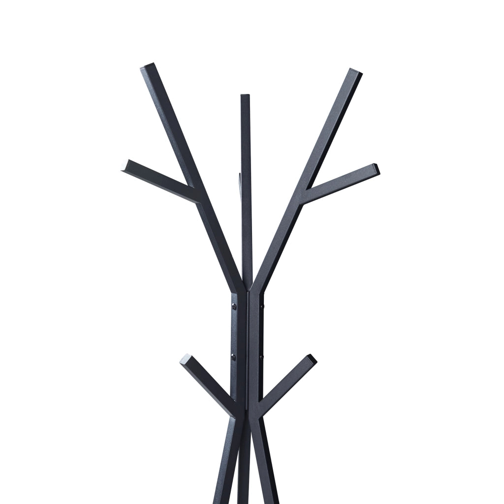 Appendiabiti da Terra Edet con Ripiano in Metallo Altezza 179 cm - Nero [en.casa]