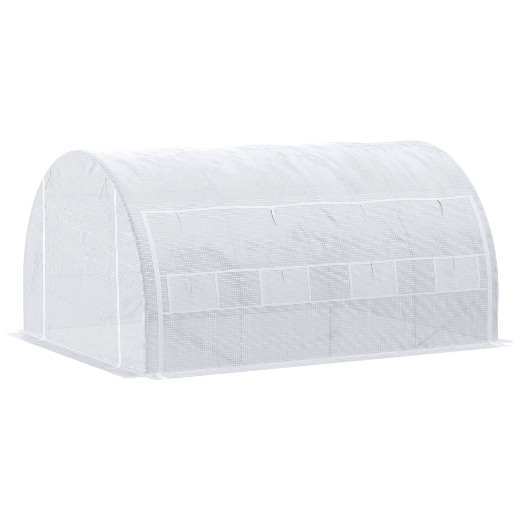 Serra tunnel da giardino ¨C zephmum ¨C bianco 4x3x2m