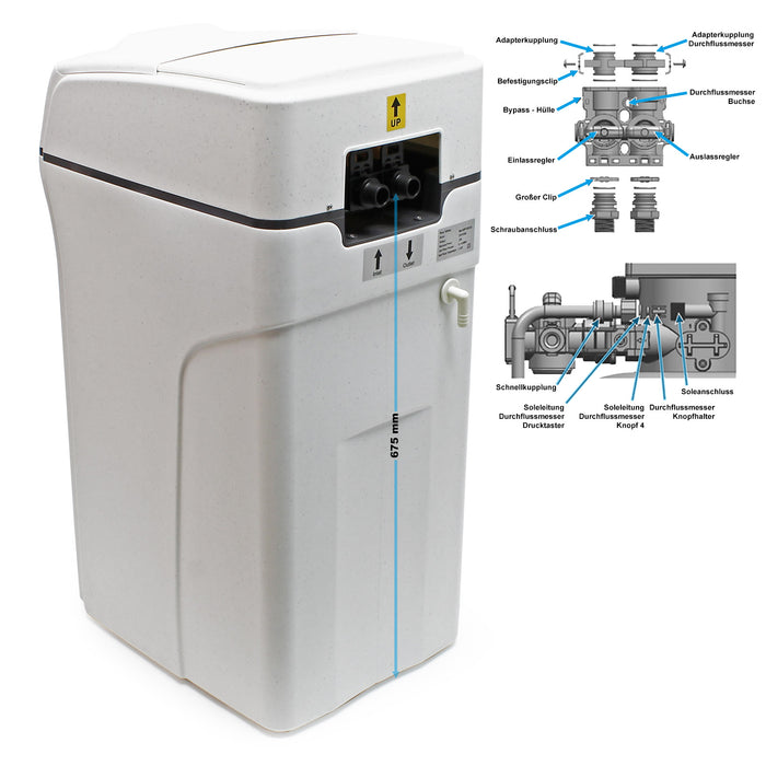 Naturewater Addolcitore Acqua a scambio ionico 3000L/h Dispositivo automatico per addolcimento acqua