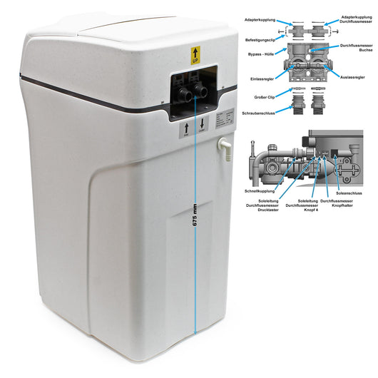 Naturewater Addolcitore Acqua a scambio ionico 3000L/h Dispositivo automatico per addolcimento acqua