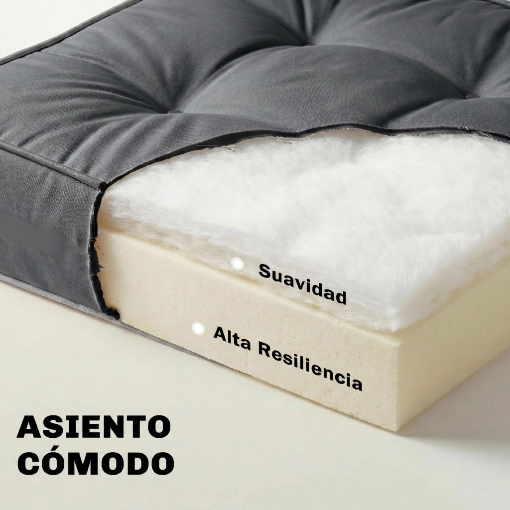 Cuscini per sedie da pranzo e giardino ¨C zephmum ¨C 42x42x5 cm grigio scuro