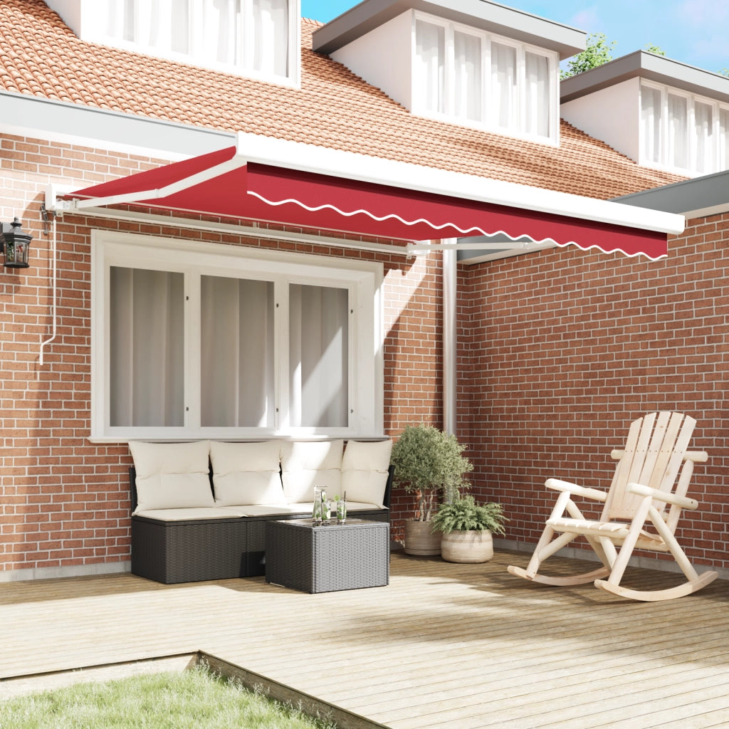Tendone Retrattile Automatico Rosso 350x250 cm