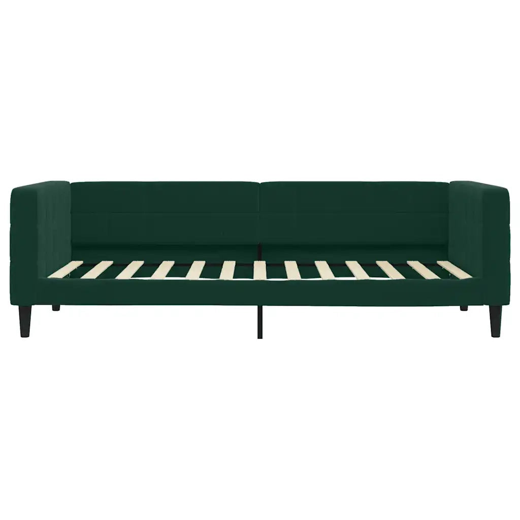 Divano Letto con Materasso Verde Scuro 90x200 cm in Velluto 3196669