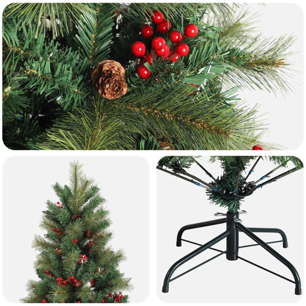 Albero di Natale Artificiale con Rami Pieghevoli 180 cm 42055589