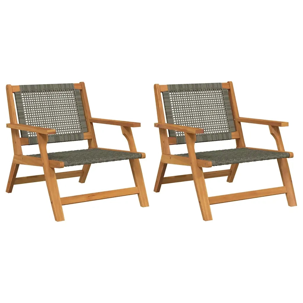Arredamento da Giardino 2 pcs Grigio 67 x 78 x 73 cm 367828
