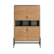 Credenza decorativa Consolle laterale stretta Nero 84x40x132cm HFSB03-SCH