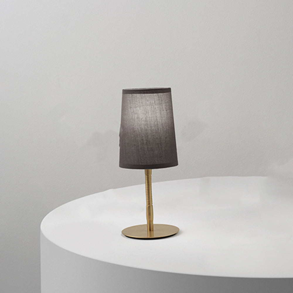 Lampada Da Scrivania Contemporanea Mash Metallo Grigio Tessuto 1 Luce E14