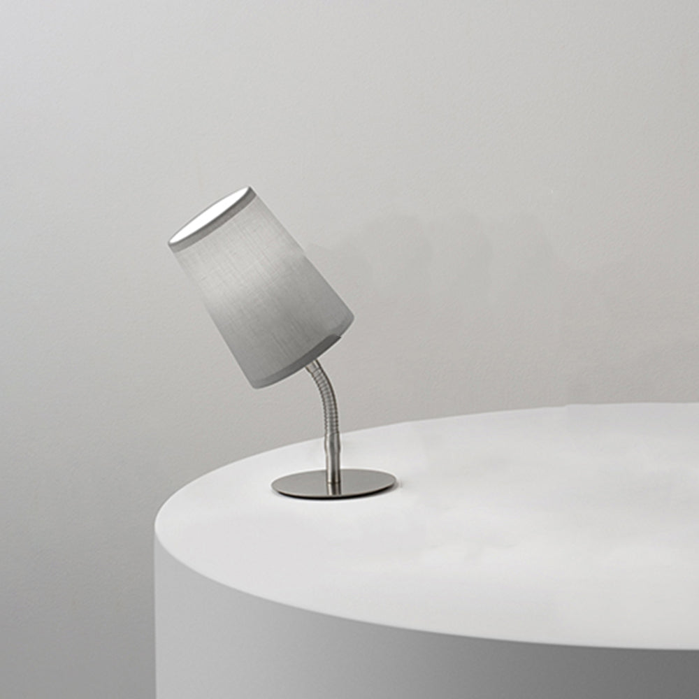 Lampada Da Scrivania Contemporanea Mash Metallo Marrone Tessuto 1 Luce E14