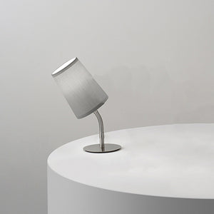 Lampada Da Scrivania Contemporanea Mash Metallo Marrone Tessuto 1 Luce E14