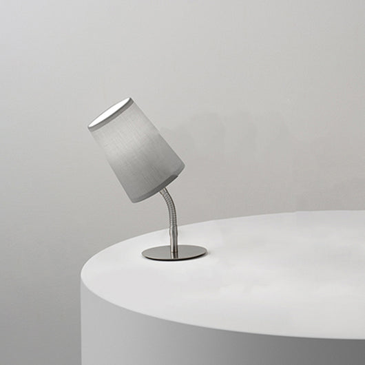 Lampada Da Scrivania Contemporanea Mash Metallo Marrone Tessuto 1 Luce E14