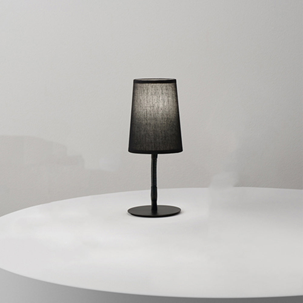 Lampada Da Scrivania Contemporanea Mash Metallo Nero Tessuto 1 Luce E14