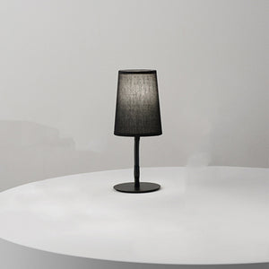 Lampada Da Scrivania Contemporanea Mash Metallo Nero Tessuto 1 Luce E14