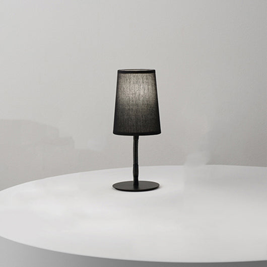Lampada Da Scrivania Contemporanea Mash Metallo Nero Tessuto 1 Luce E14