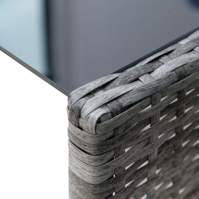 Set da Giardino Divano 2 Poltrone 1 Tavolino  Fergus Marrone