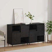 Sideboards 2 pcs Rovere nero 120 x 35 x 70 cm Legno multistrato