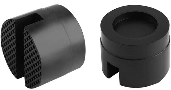 Pads di protezione per assale - 2 pezzi - Gomma - Protezione per assale del telaio - Protezione per l'apertura della cerniera - Massima capacità di carico 2-3 tonnellate - Dimensioni 3,8 cm x 5 cm - Puck di sostegno per cunei