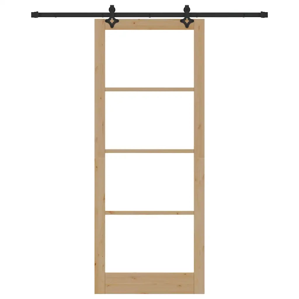 Porta Scorrevole ORKDAL Marrone 93 x 232 cm Legno e Metallo 3332207