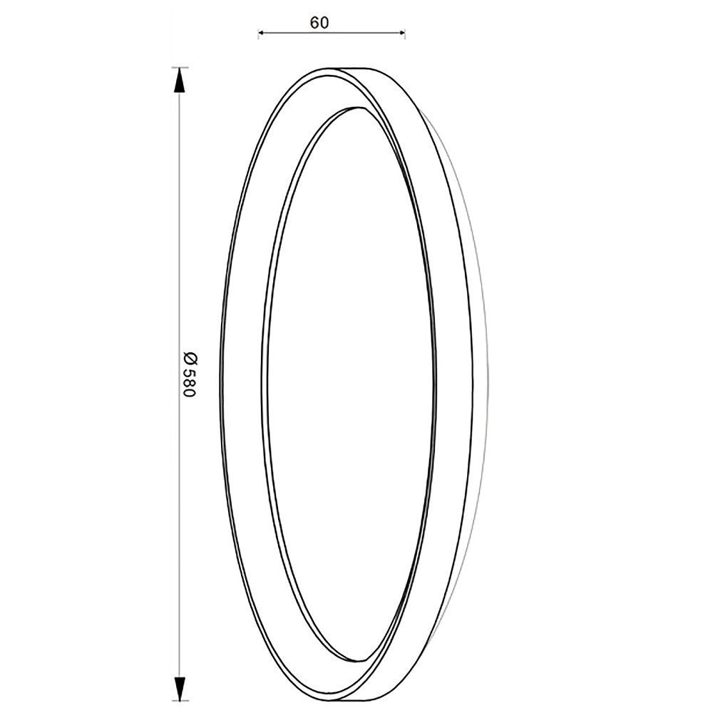 Trade Shop - Plafoniera Tonda Moderna Led Cct 30 W Luce 3000k 4000k Soffitto Parete 230v 38cm -