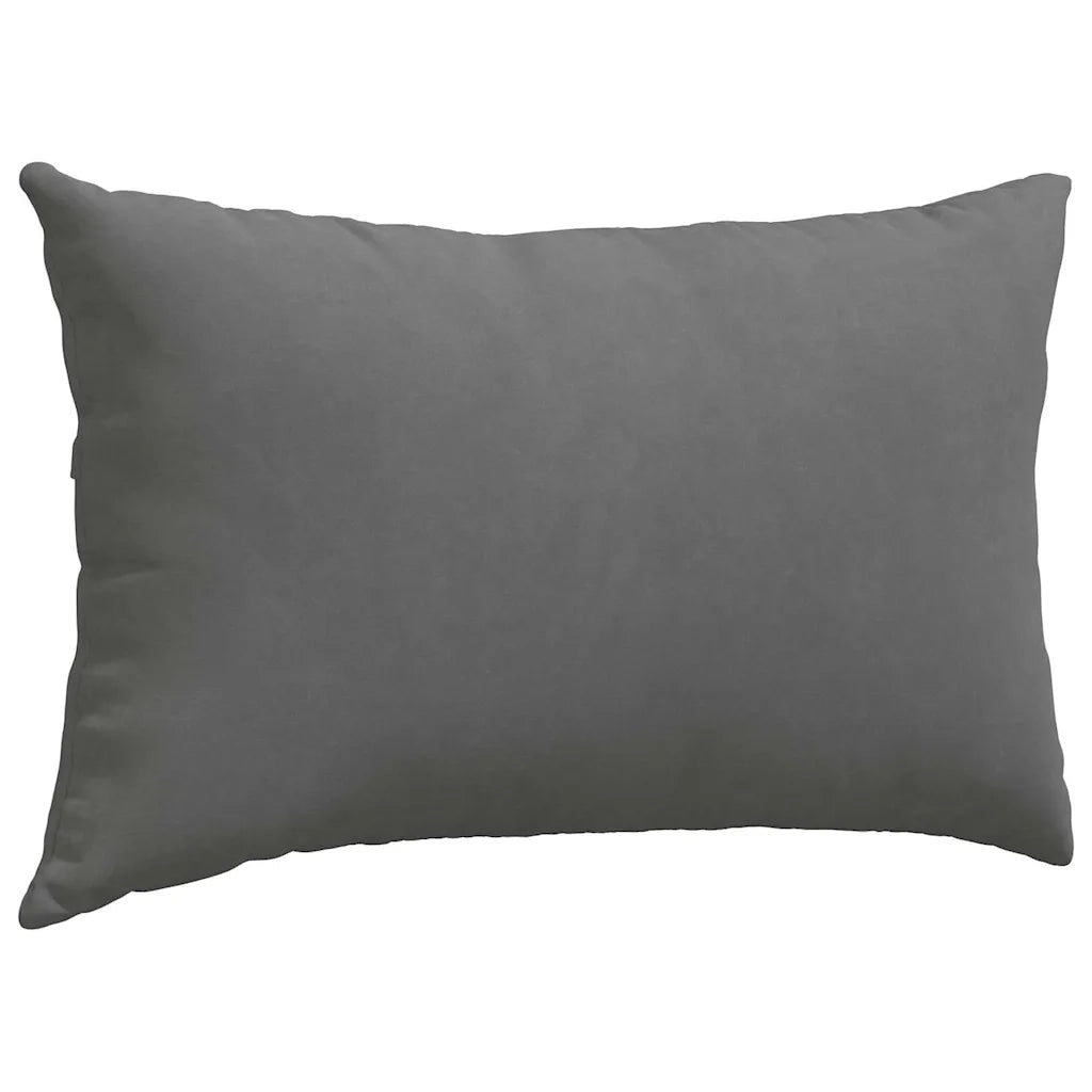 Cuscini da Divano 2 pz | Cuscini per sedie Grigio scuro 50 x 30 cm Tessuto