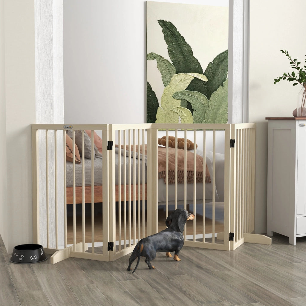 Barriera per animali domestici modulare ¨C zephmum ¨C legno massello 206x35.5x76 cm