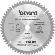 Lama circolare per taglio TCT per lavori di alluminio e plastica - 184 mm di diametro x 58 denti