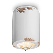 Plafoniera Vintage Ceramica Bianca 1 Luce E14