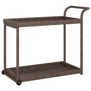 Carrello da Bar Marrone 100x45x83 cm in Polyrattan CFW3229516