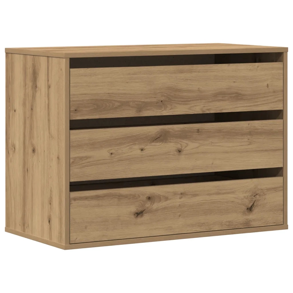 Cassettiera Angolare Rovere Artigianale 80x41x58cm Multistrato 852860