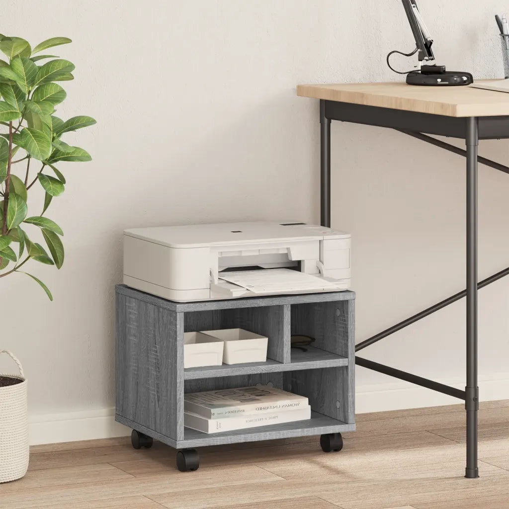 Supporto per Stampante con Ruote Grigio Sonoma 41x32x34,5 cm CFW1075627
