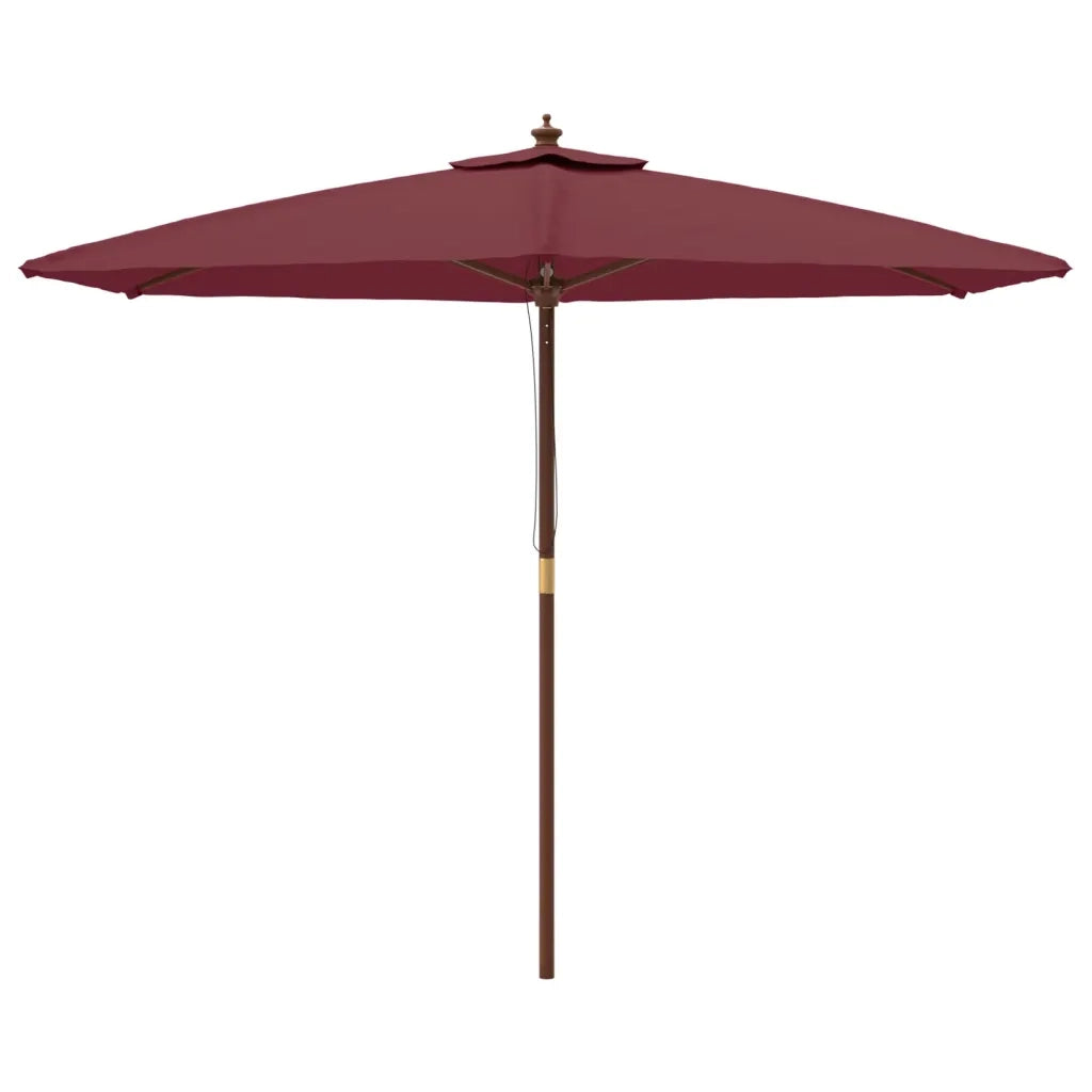 Ombrellone da Giardino con Palo in Legno Bordeaux 299x240 cmcod mxl 79688